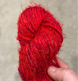 Recycled Handspun Sari Silk Yarn - Solid Colours