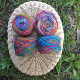 Recycled Sari Silk Handspun Yarn - Multicolour