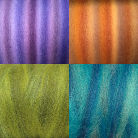 Merino Multi Coloured Batt (23 micron) - Pick your own colours