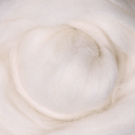 White Alpaca/Tussah Silk Blended Tops