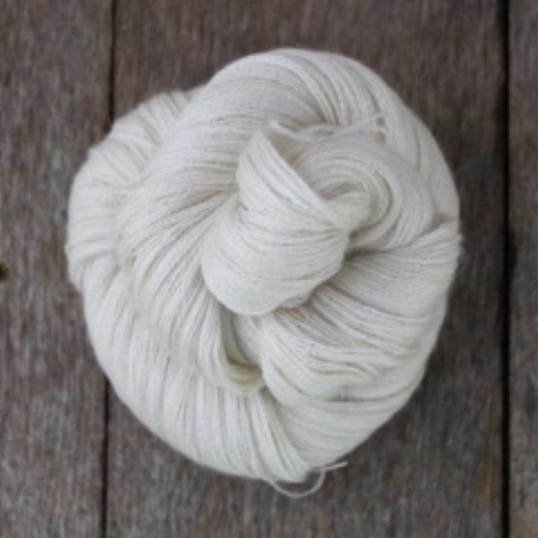 Natural White Baby Alpaca/Silk/Cashmere Yarn Fibre Arts Shed