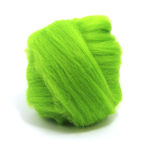 Chartreuse Dyed Merino Tops