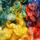 English Leicester Curls - Rainbow Dyed