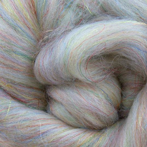Glitzy Lightning Merino/Nylon Fibre Blended Tops