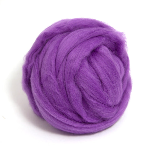 Orchid Dyed Merino Tops