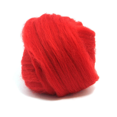 Scarlet Dyed Merino Tops