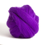 Violet Dyed Merino Tops
